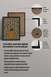 HOMEPACK Ahşap Çerçeveli Tablo Çerçeveli Poster Sanatsal Modern Duvar Dekoru BEK-8313