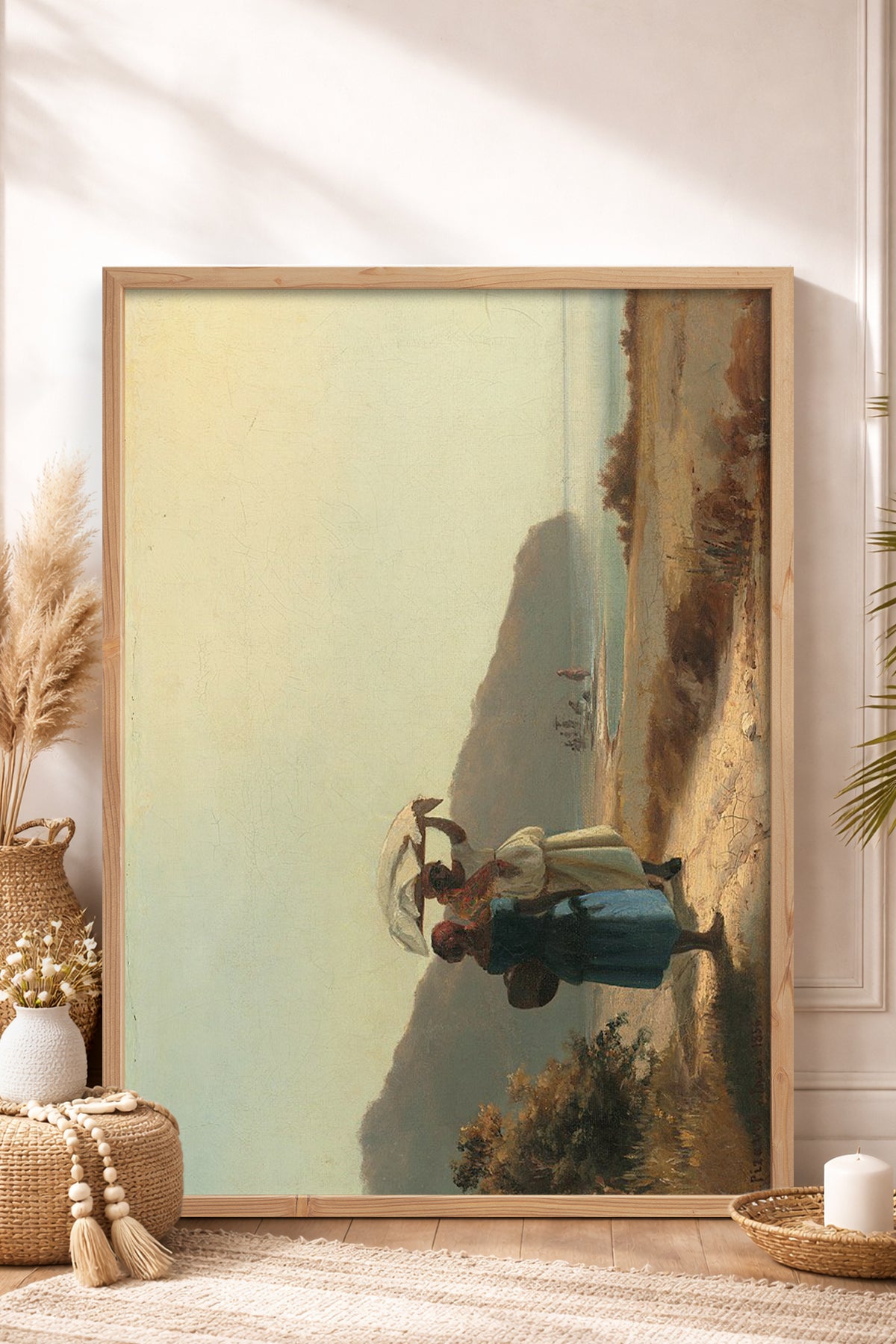 HOMEPACK Ahşap Çerçeveli Tablo Çerçeveli Poster Sanatsal Modern Duvar Dekoru BEK-8314