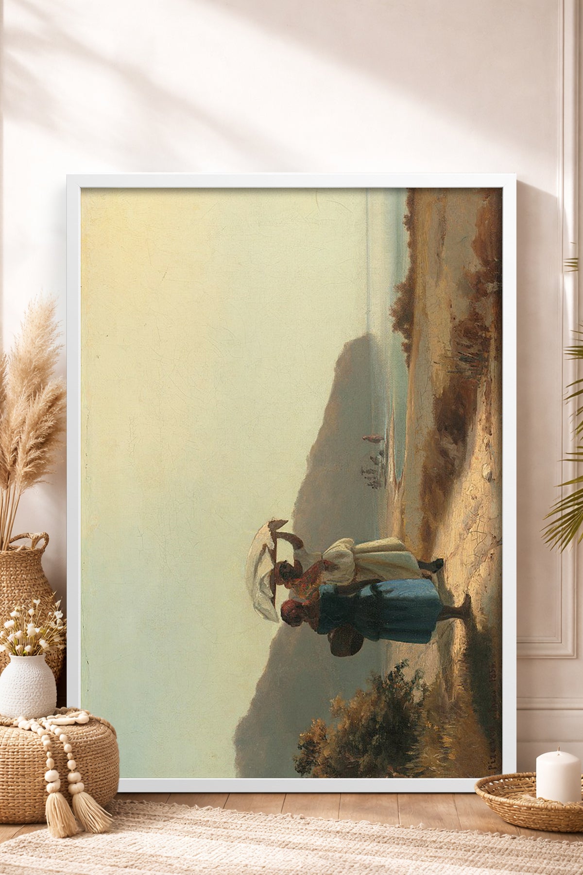 HOMEPACK Ahşap Çerçeveli Tablo Çerçeveli Poster Sanatsal Modern Duvar Dekoru BEK-8314