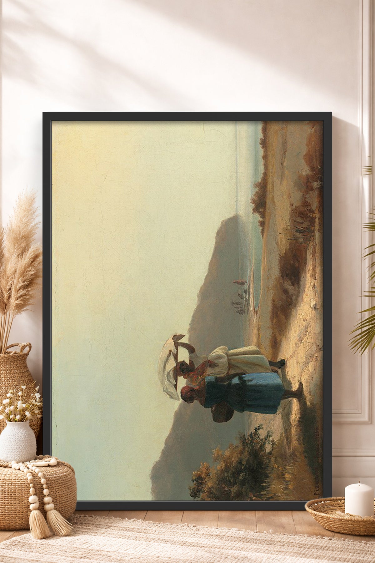 HOMEPACK Ahşap Çerçeveli Tablo Çerçeveli Poster Sanatsal Modern Duvar Dekoru BEK-8314