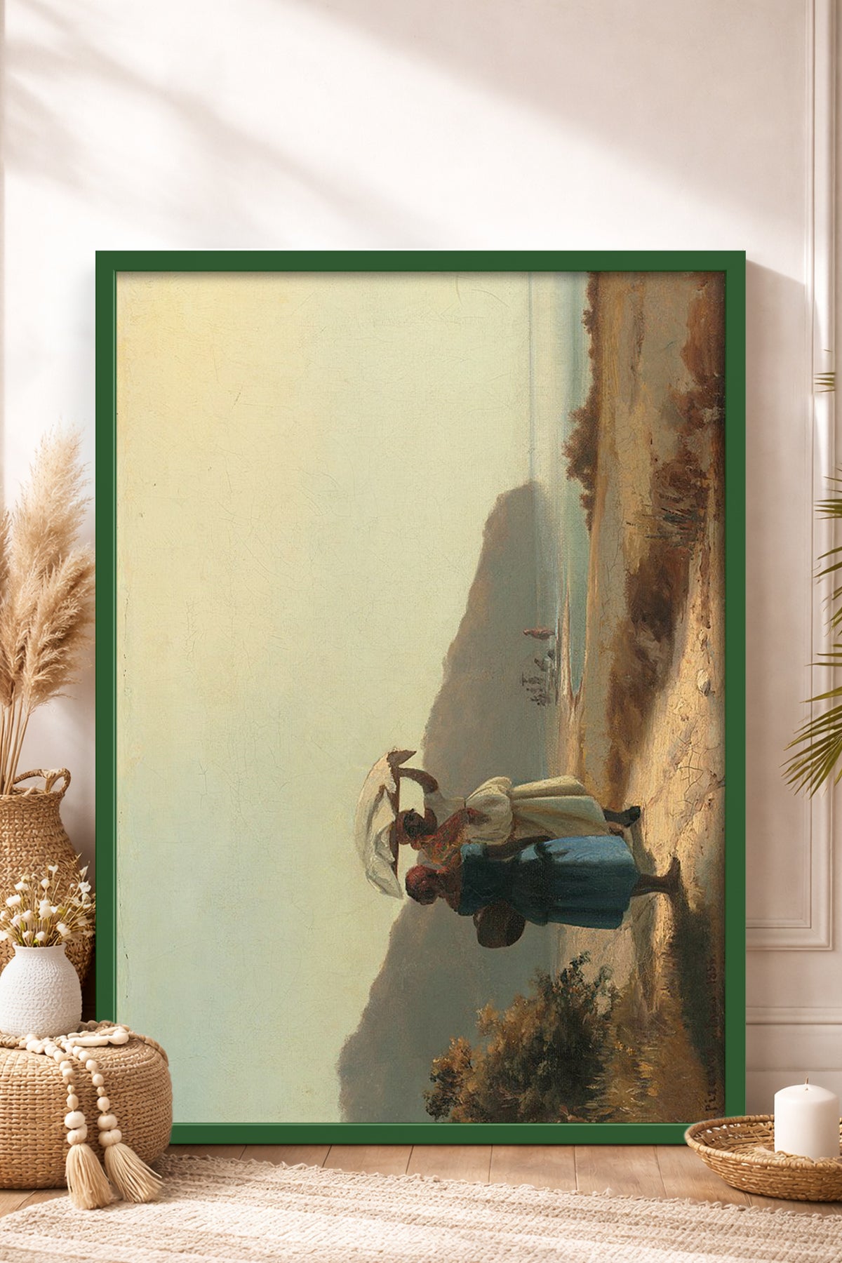 HOMEPACK Ahşap Çerçeveli Tablo Çerçeveli Poster Sanatsal Modern Duvar Dekoru BEK-8314