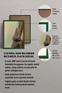 HOMEPACK Ahşap Çerçeveli Tablo Çerçeveli Poster Sanatsal Modern Duvar Dekoru BEK-8314