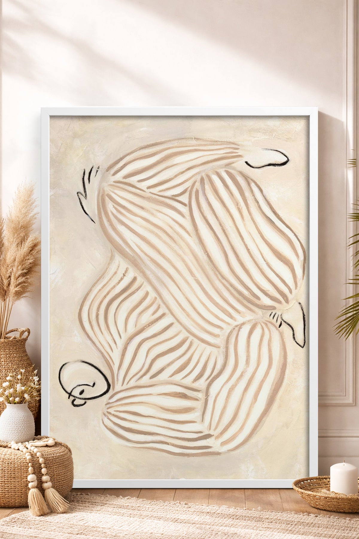 HOMEPACK Ahşap Çerçeveli Tablo Çerçeveli Poster Sanatsal Modern Duvar Dekoru BEK-8315