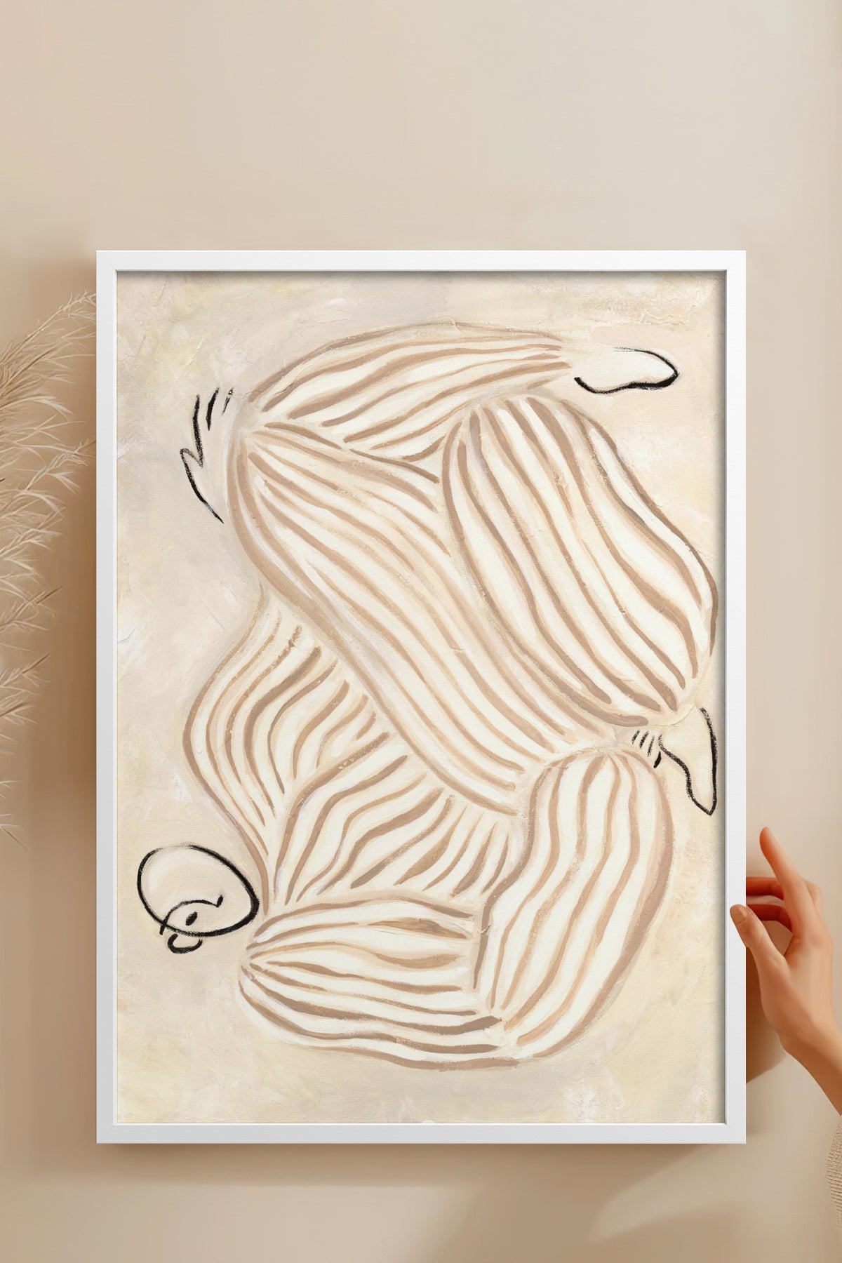 HOMEPACK Ahşap Çerçeveli Tablo Çerçeveli Poster Sanatsal Modern Duvar Dekoru BEK-8315