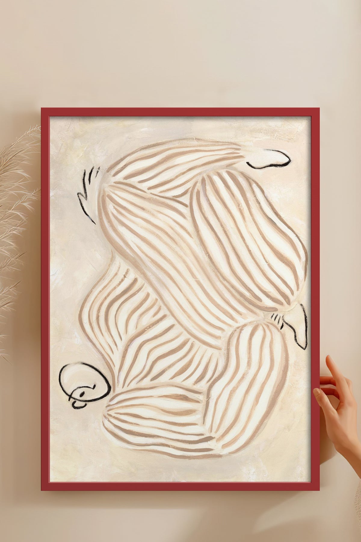 HOMEPACK Ahşap Çerçeveli Tablo Çerçeveli Poster Sanatsal Modern Duvar Dekoru BEK-8315