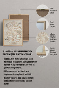 HOMEPACK Ahşap Çerçeveli Tablo Çerçeveli Poster Sanatsal Modern Duvar Dekoru BEK-8315