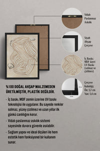 HOMEPACK Ahşap Çerçeveli Tablo Çerçeveli Poster Sanatsal Modern Duvar Dekoru BEK-8315