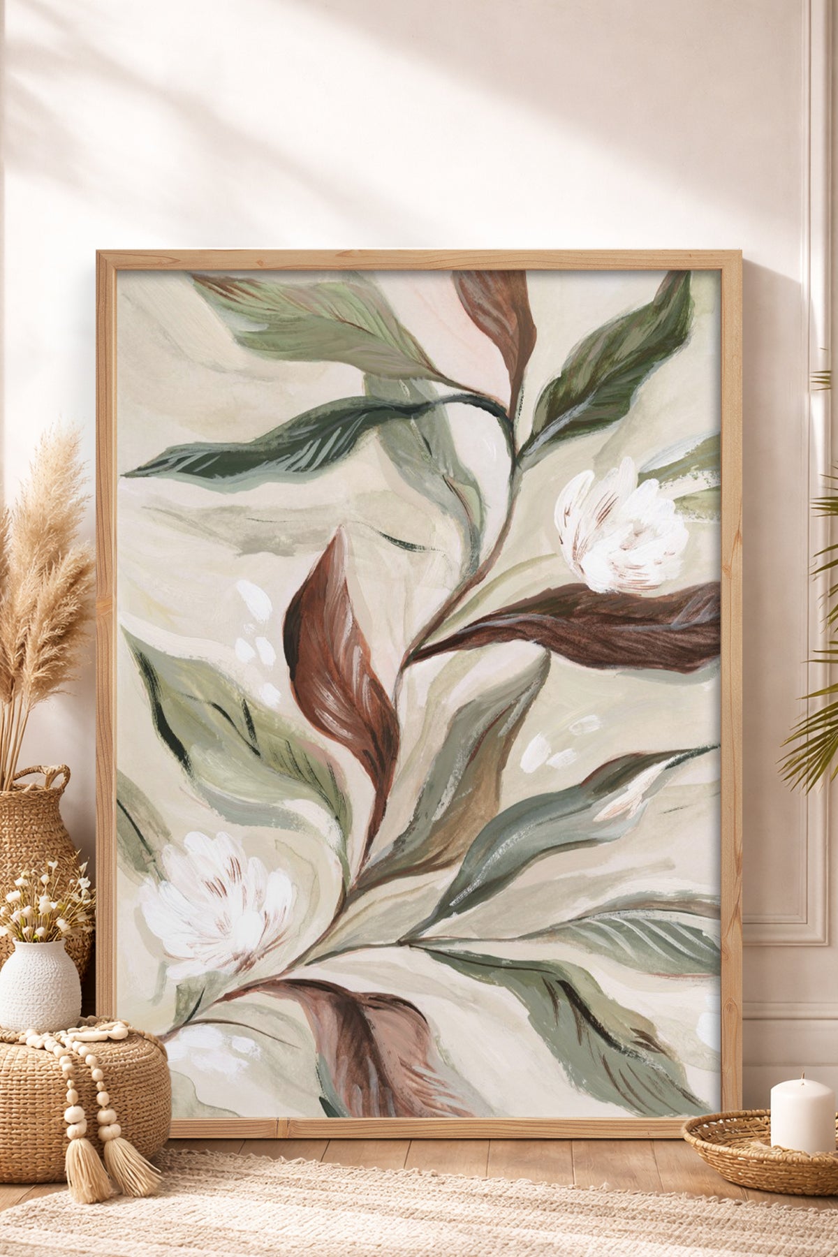 HOMEPACK Ahşap Çerçeveli Tablo Çerçeveli Poster Sanatsal Modern Duvar Dekoru BEK-8316