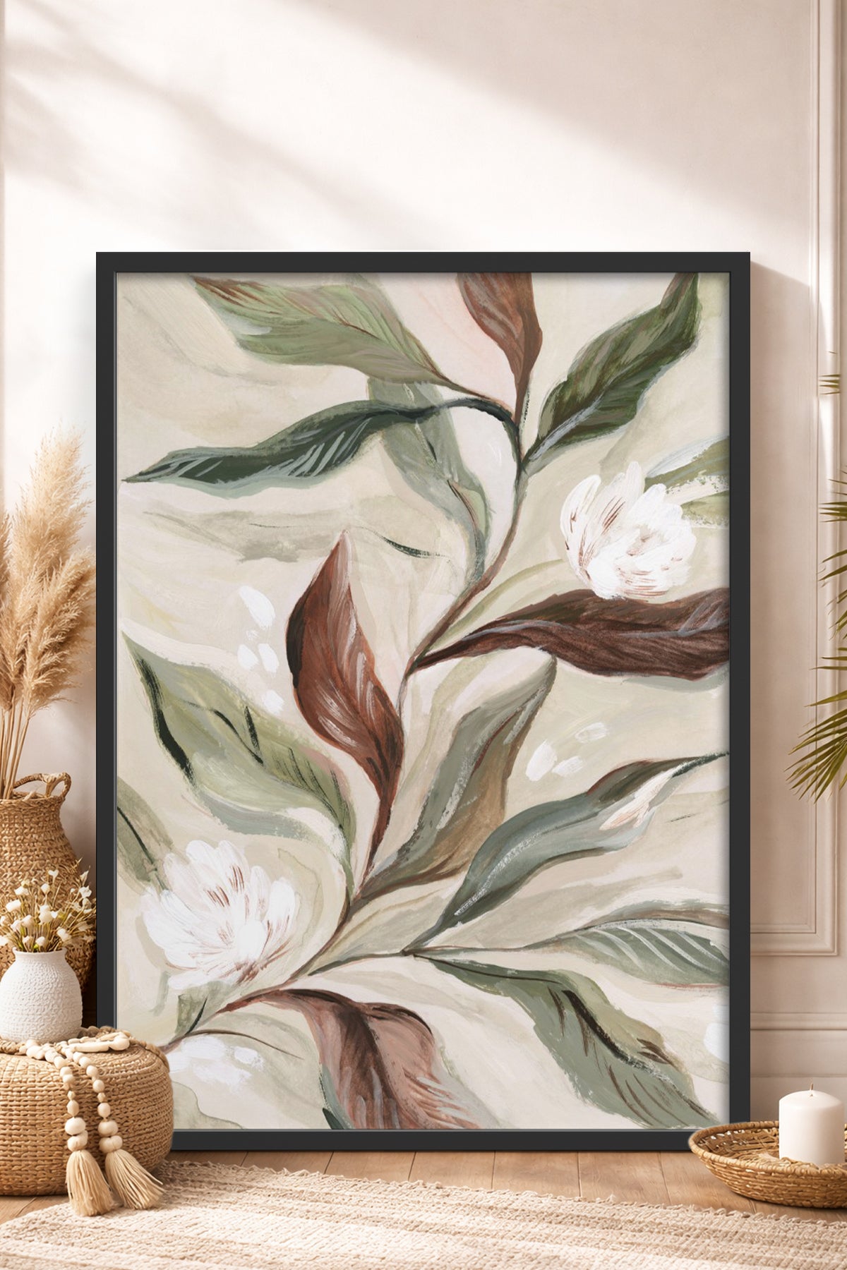 HOMEPACK Ahşap Çerçeveli Tablo Çerçeveli Poster Sanatsal Modern Duvar Dekoru BEK-8316