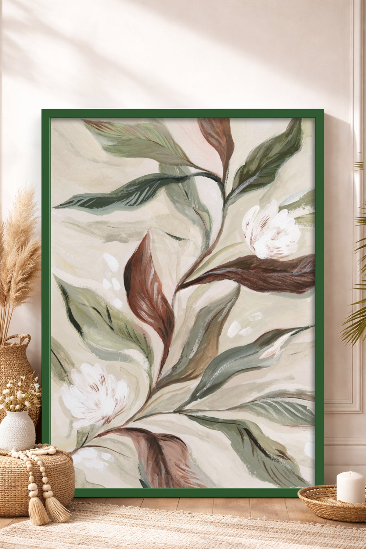 HOMEPACK Ahşap Çerçeveli Tablo Çerçeveli Poster Sanatsal Modern Duvar Dekoru BEK-8316