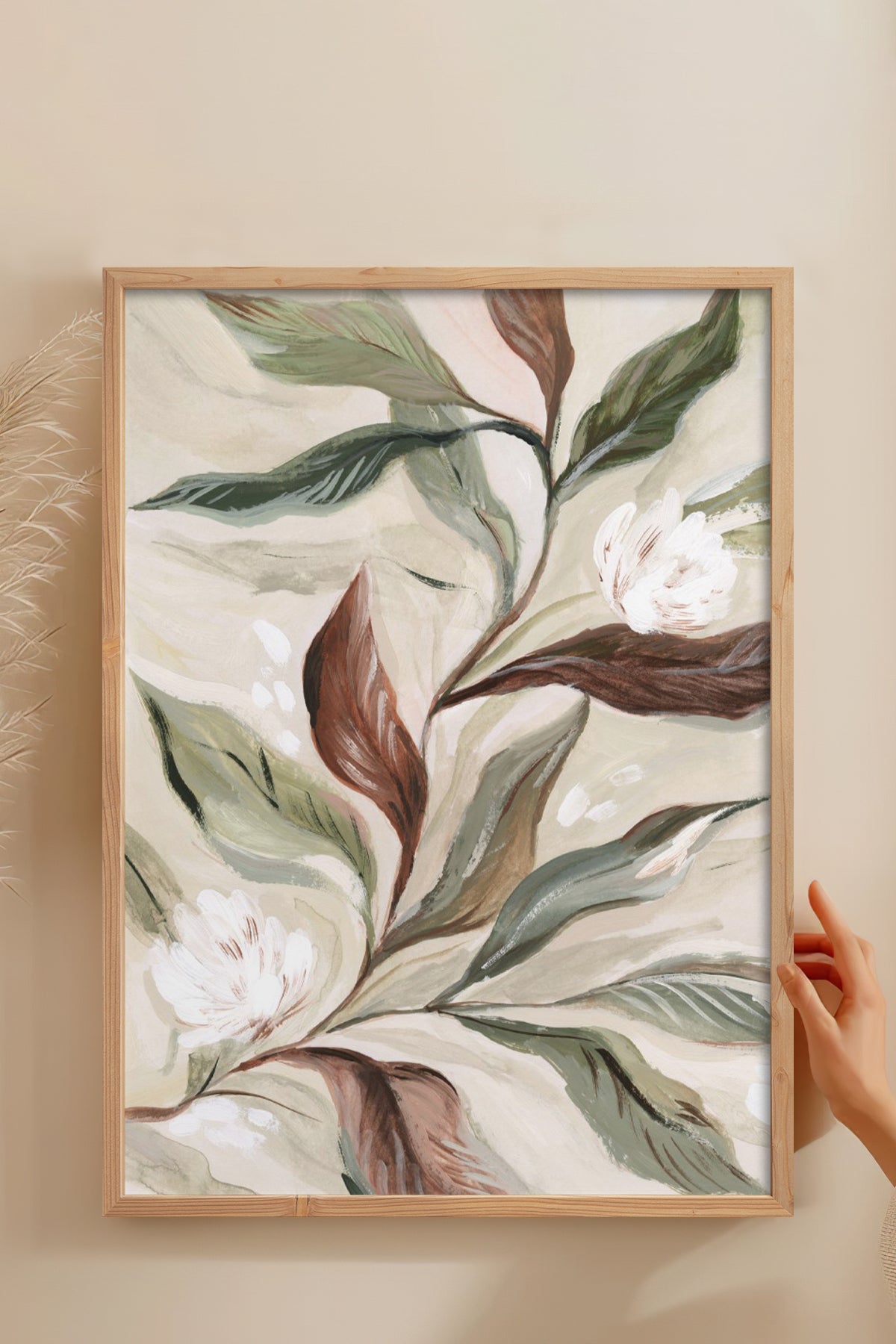 HOMEPACK Ahşap Çerçeveli Tablo Çerçeveli Poster Sanatsal Modern Duvar Dekoru BEK-8316