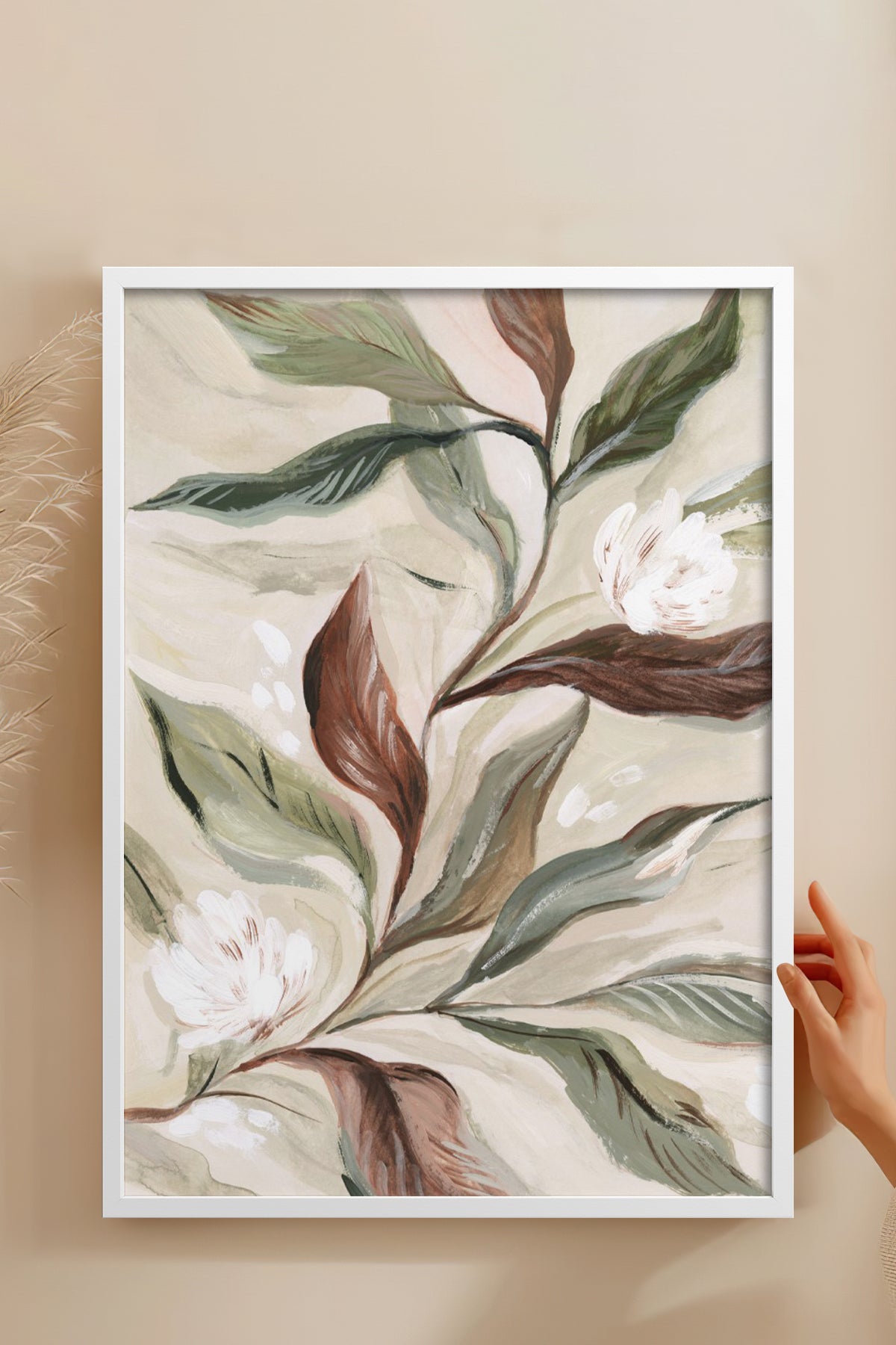 HOMEPACK Ahşap Çerçeveli Tablo Çerçeveli Poster Sanatsal Modern Duvar Dekoru BEK-8316