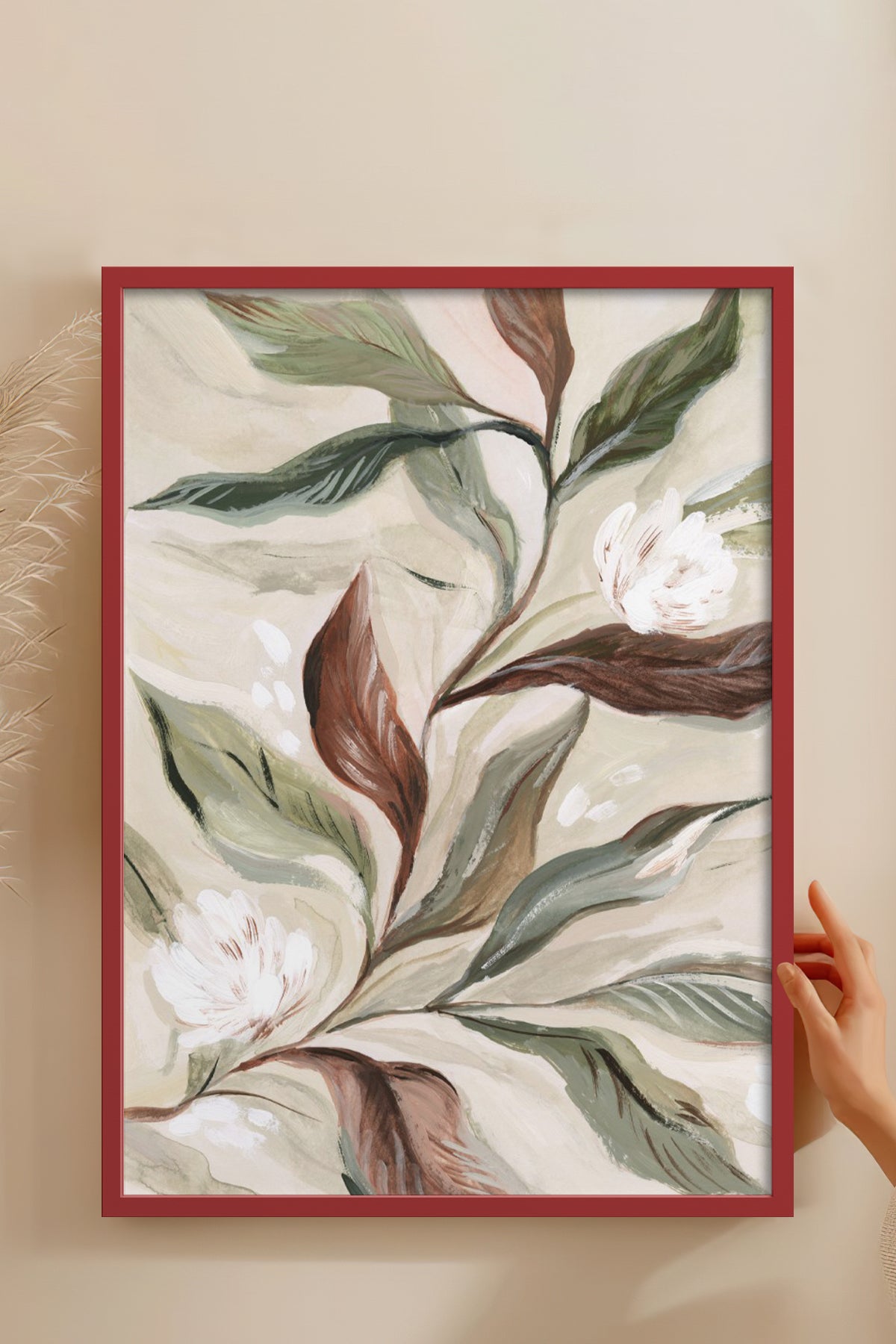HOMEPACK Ahşap Çerçeveli Tablo Çerçeveli Poster Sanatsal Modern Duvar Dekoru BEK-8316