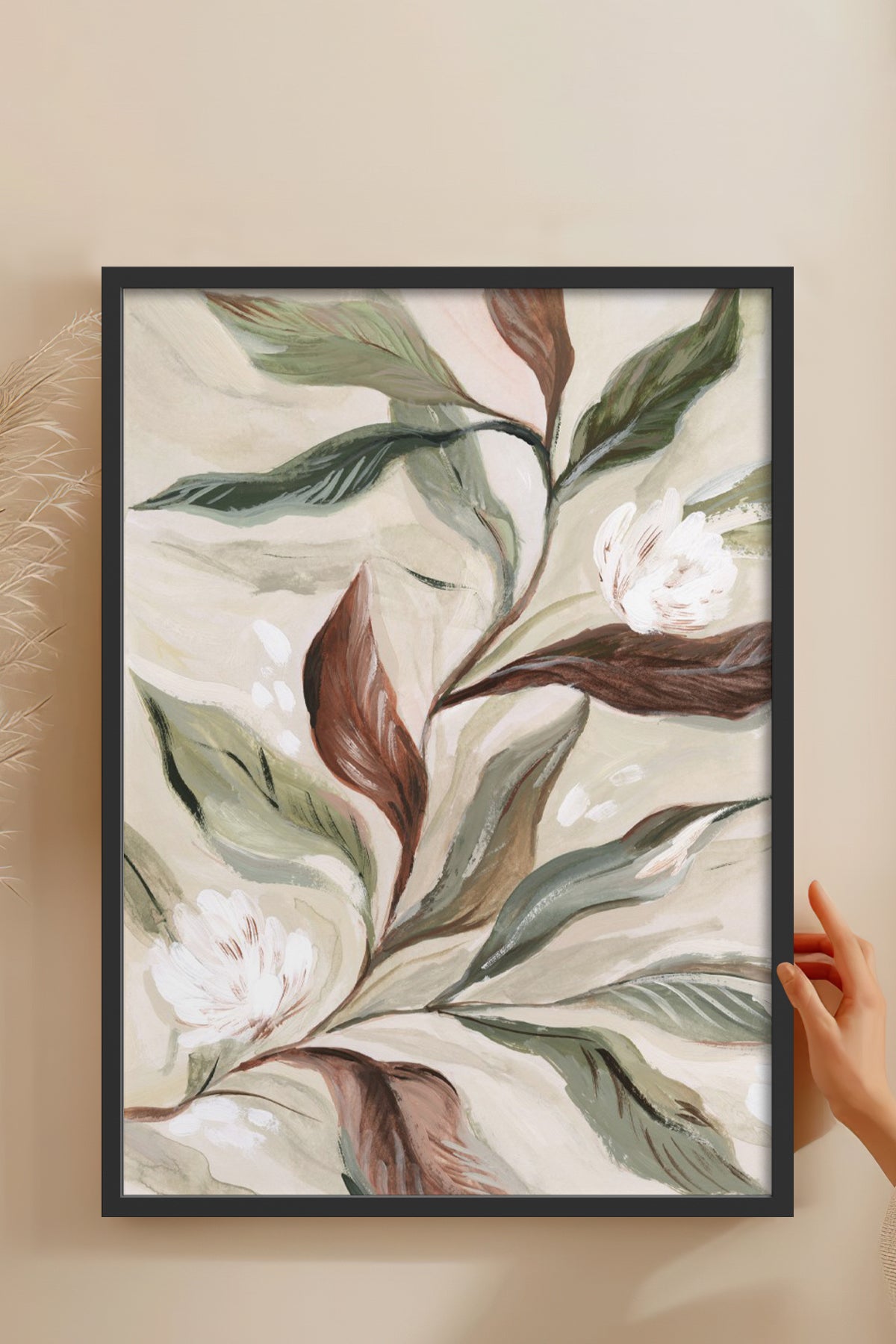 HOMEPACK Ahşap Çerçeveli Tablo Çerçeveli Poster Sanatsal Modern Duvar Dekoru BEK-8316