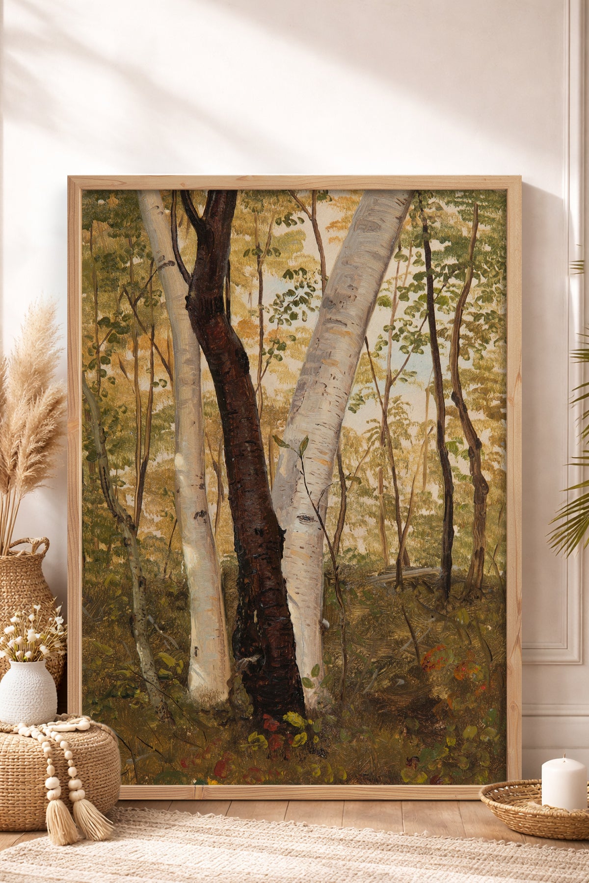 HOMEPACK Ahşap Çerçeveli Tablo Çerçeveli Poster Sanatsal Modern Duvar Dekoru BEK-8317