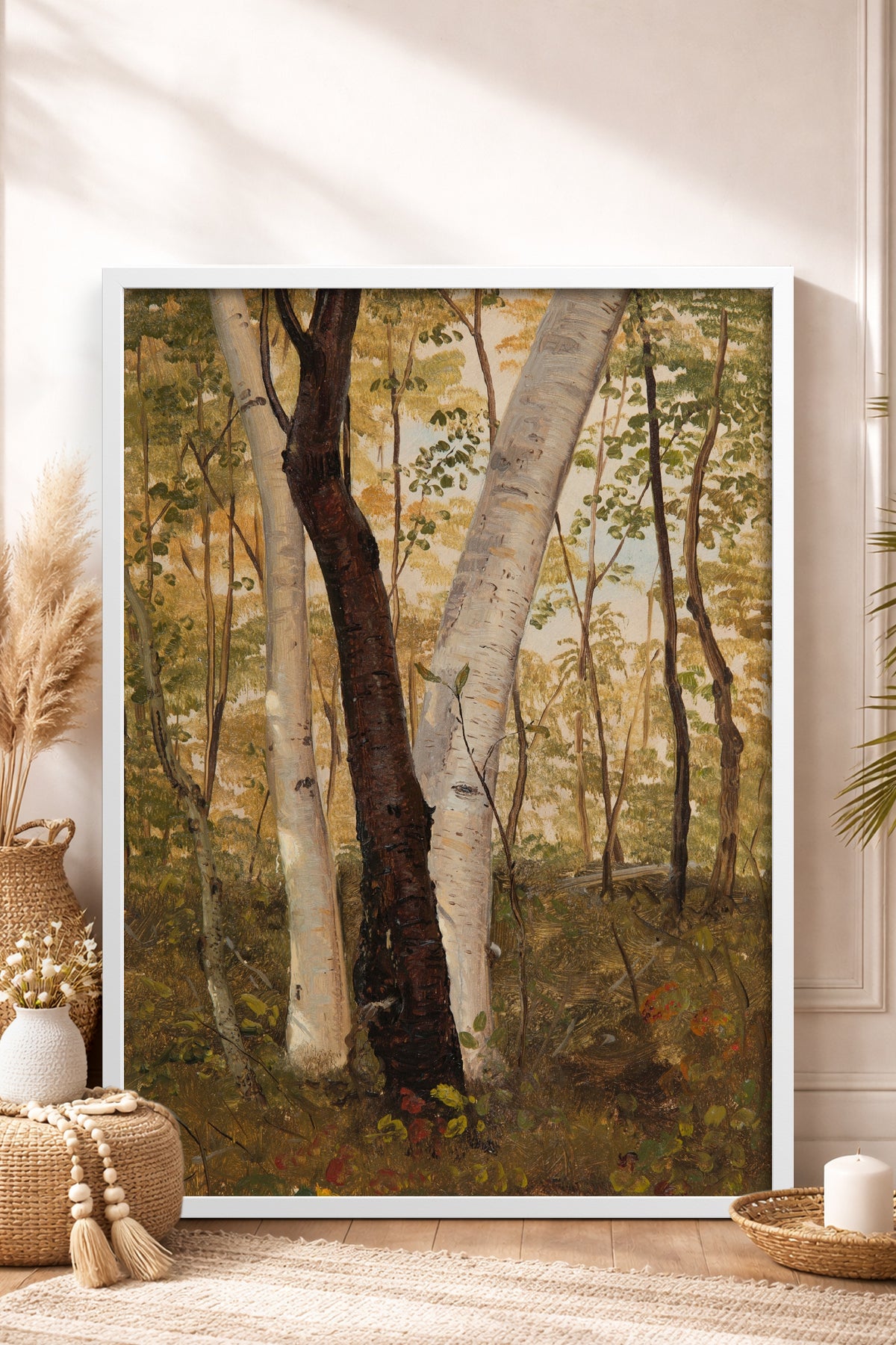HOMEPACK Ahşap Çerçeveli Tablo Çerçeveli Poster Sanatsal Modern Duvar Dekoru BEK-8317