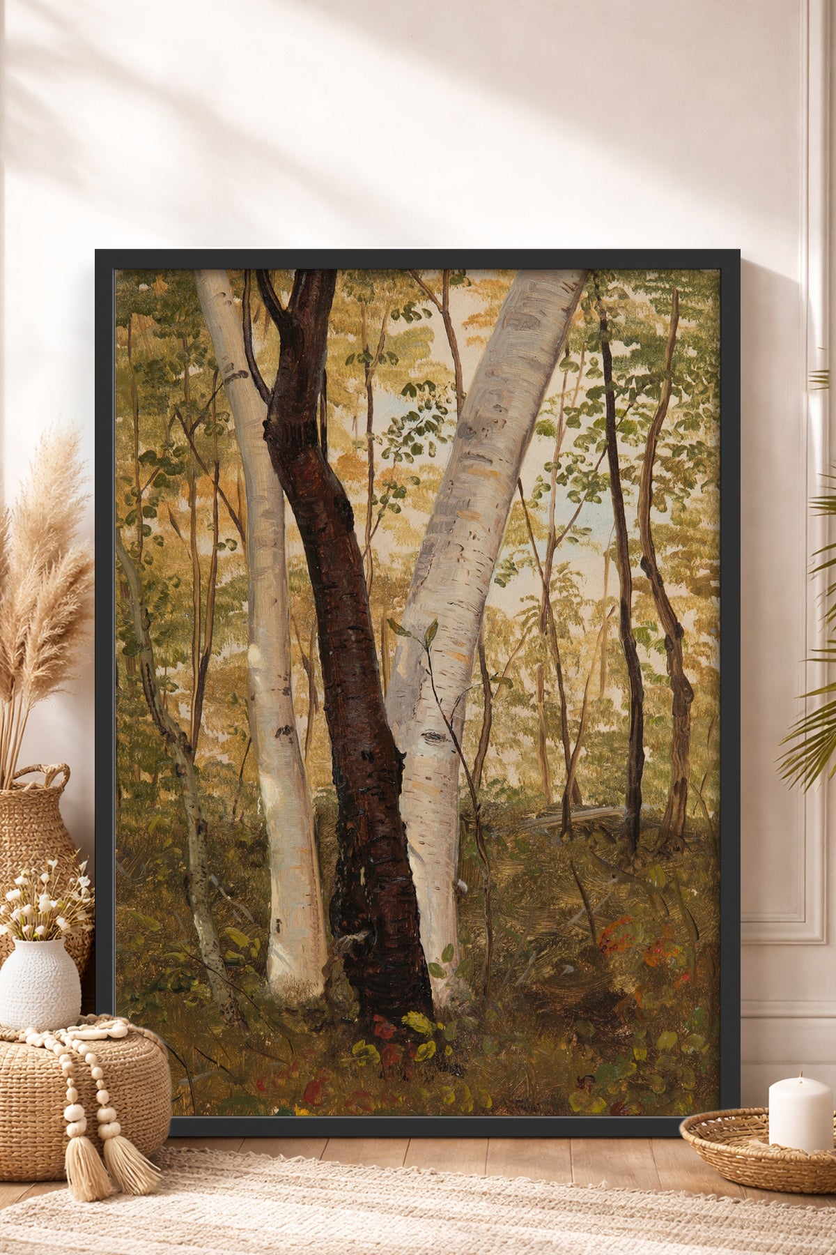 HOMEPACK Ahşap Çerçeveli Tablo Çerçeveli Poster Sanatsal Modern Duvar Dekoru BEK-8317