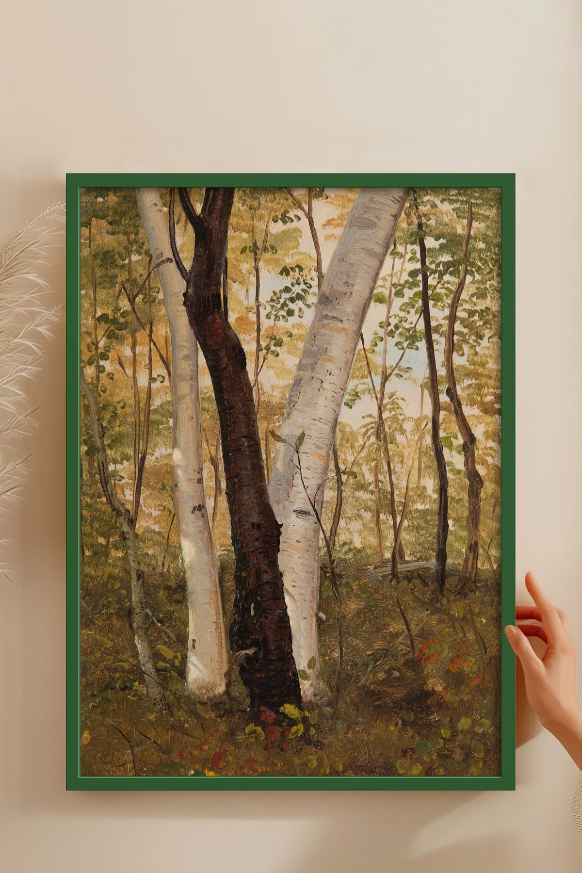 HOMEPACK Ahşap Çerçeveli Tablo Çerçeveli Poster Sanatsal Modern Duvar Dekoru BEK-8317