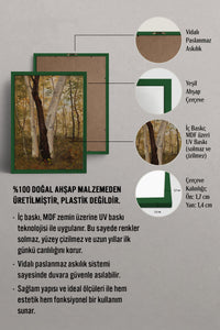 HOMEPACK Ahşap Çerçeveli Tablo Çerçeveli Poster Sanatsal Modern Duvar Dekoru BEK-8317