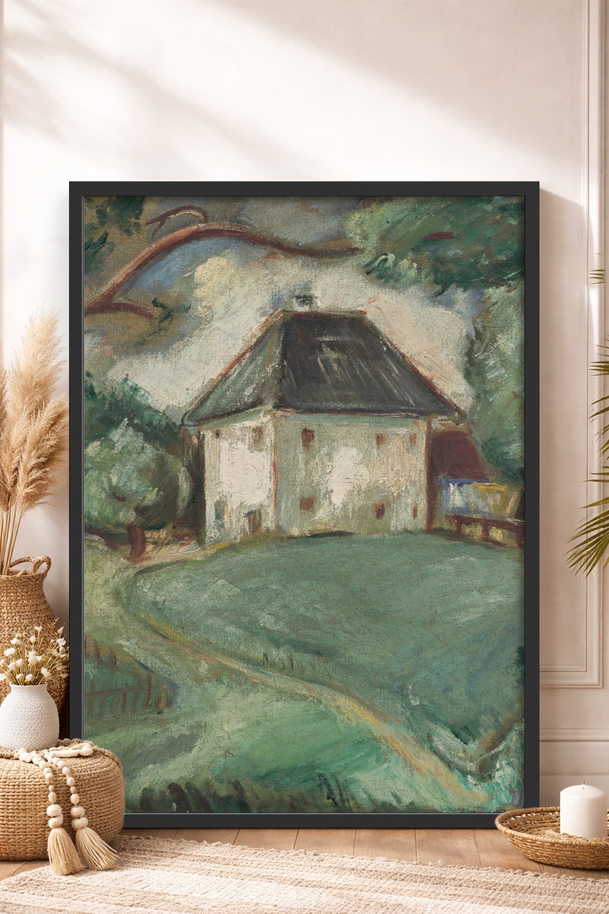 HOMEPACK Ahşap Çerçeveli Tablo Çerçeveli Poster Sanatsal Modern Duvar Dekoru BEK-8319