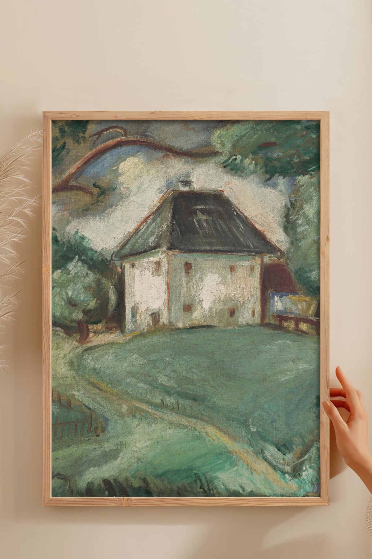 HOMEPACK Ahşap Çerçeveli Tablo Çerçeveli Poster Sanatsal Modern Duvar Dekoru BEK-8319