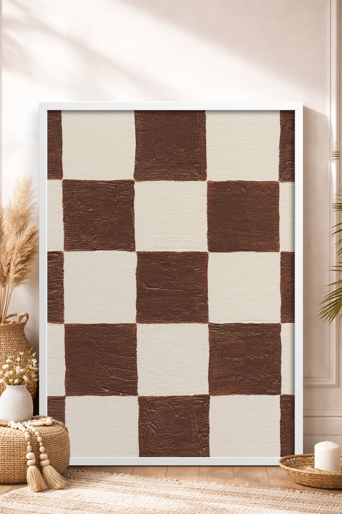 HOMEPACK Ahşap Çerçeveli Tablo Çerçeveli Poster Sanatsal Modern Duvar Dekoru BEK-8320