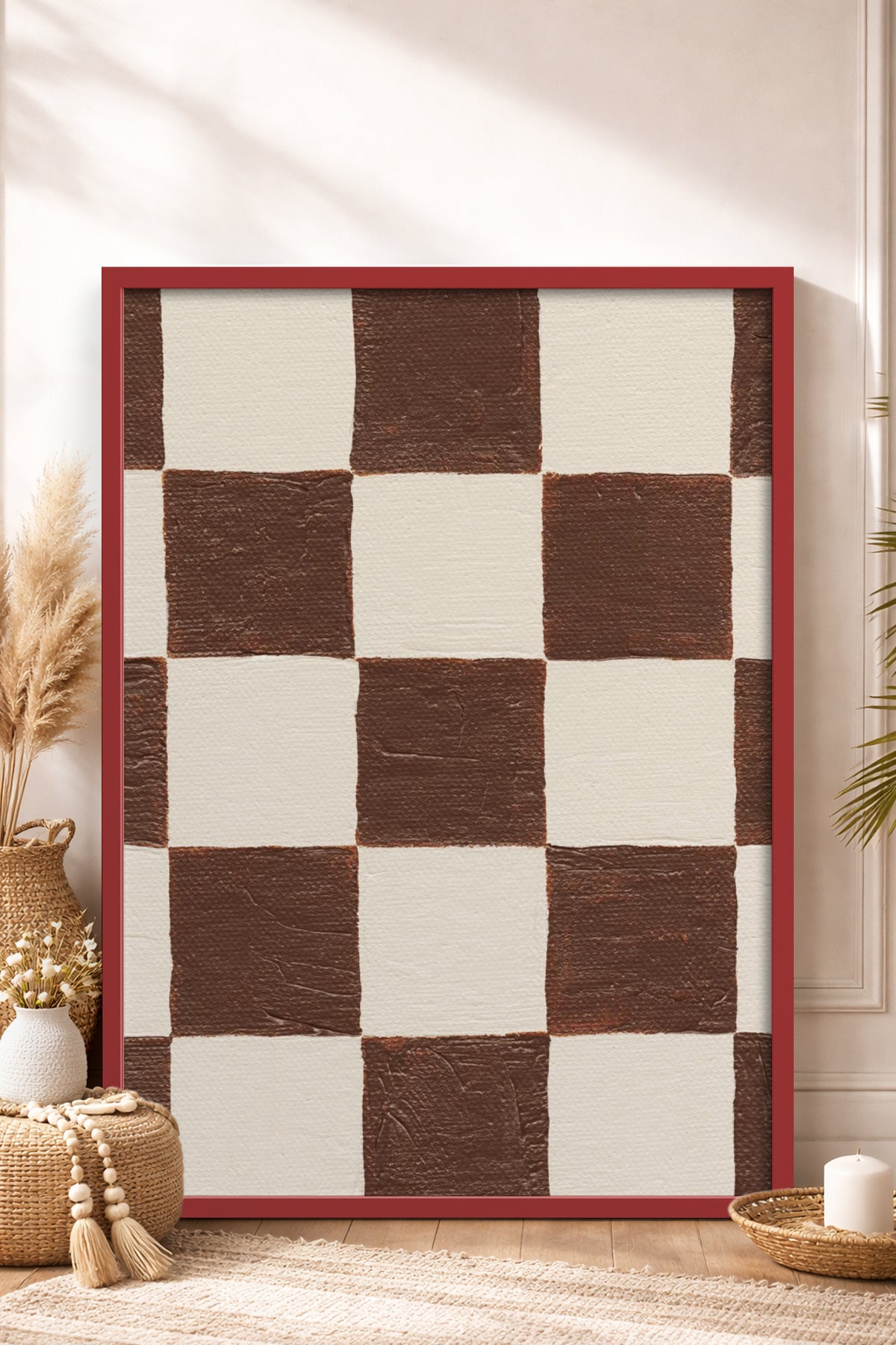 HOMEPACK Ahşap Çerçeveli Tablo Çerçeveli Poster Sanatsal Modern Duvar Dekoru BEK-8320