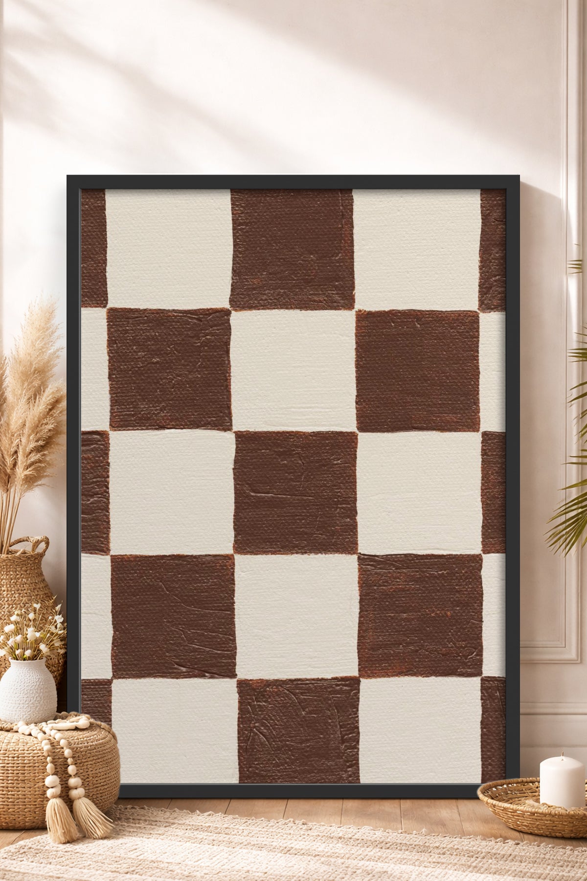 HOMEPACK Ahşap Çerçeveli Tablo Çerçeveli Poster Sanatsal Modern Duvar Dekoru BEK-8320