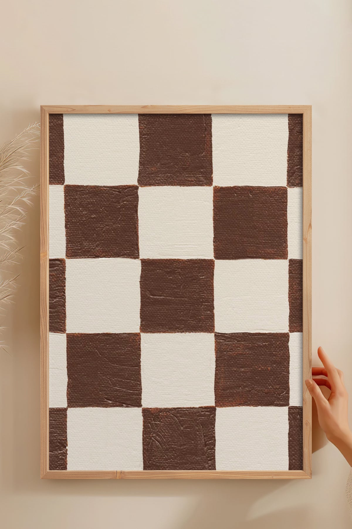 HOMEPACK Ahşap Çerçeveli Tablo Çerçeveli Poster Sanatsal Modern Duvar Dekoru BEK-8320