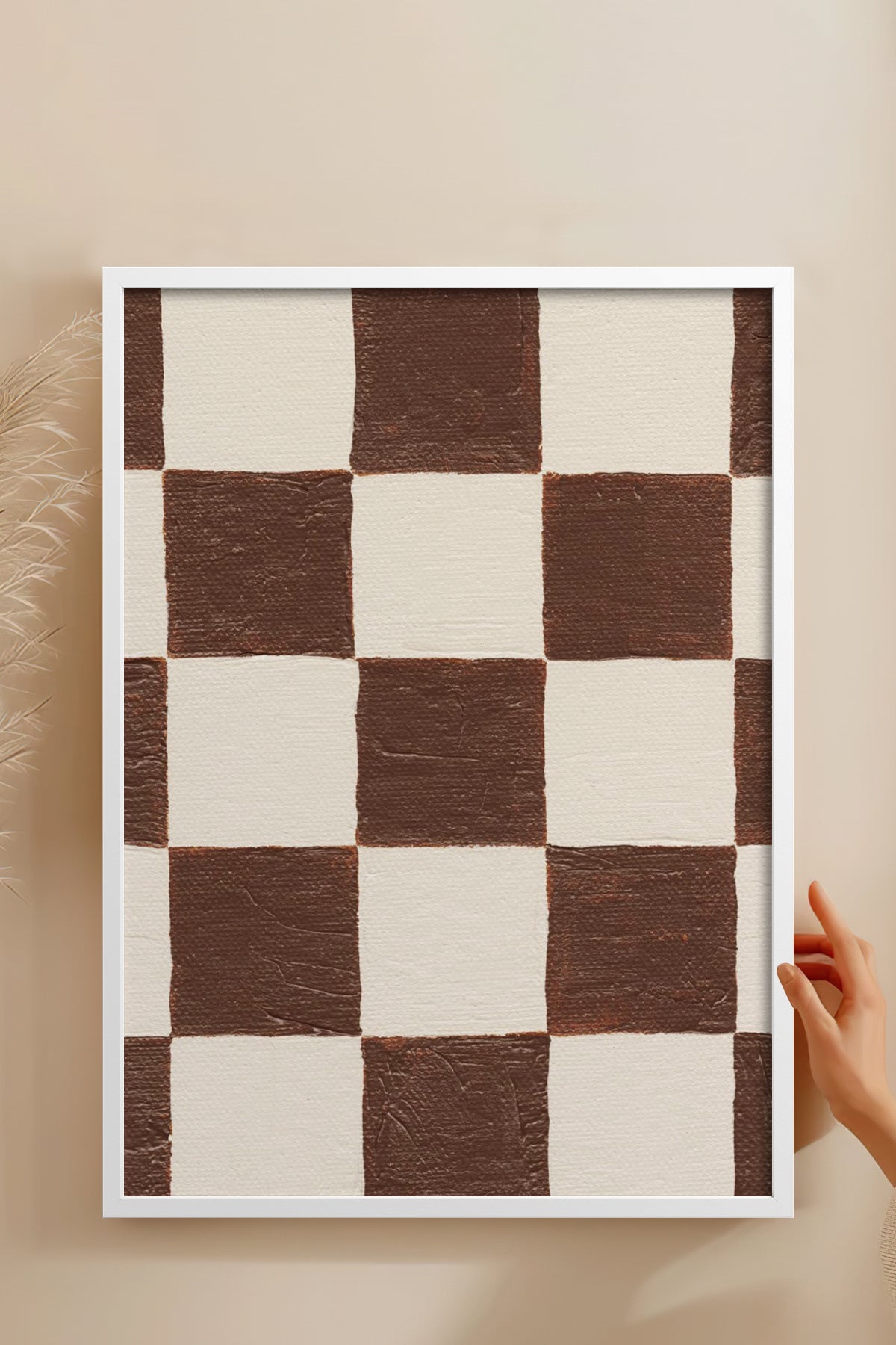 HOMEPACK Ahşap Çerçeveli Tablo Çerçeveli Poster Sanatsal Modern Duvar Dekoru BEK-8320