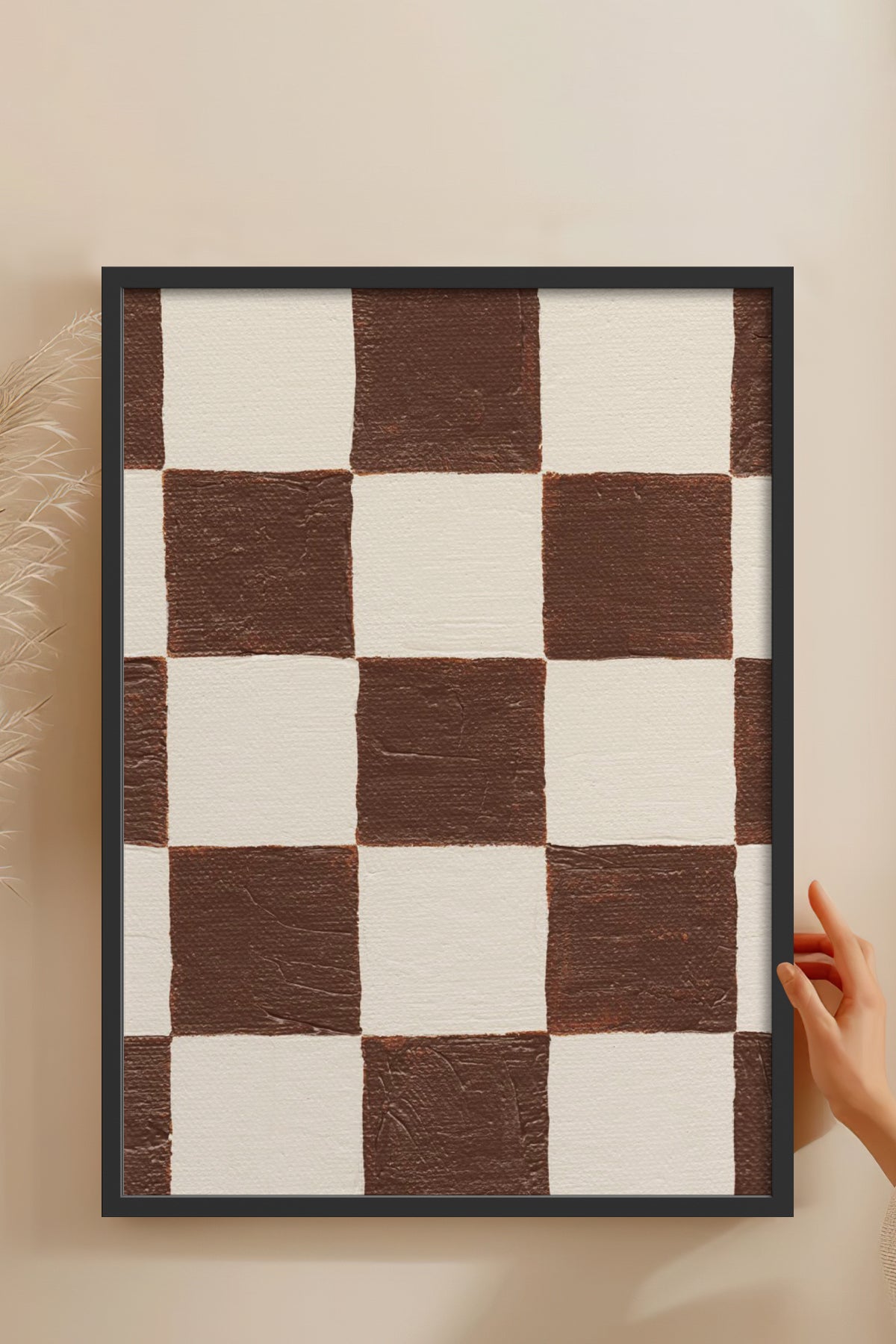 HOMEPACK Ahşap Çerçeveli Tablo Çerçeveli Poster Sanatsal Modern Duvar Dekoru BEK-8320