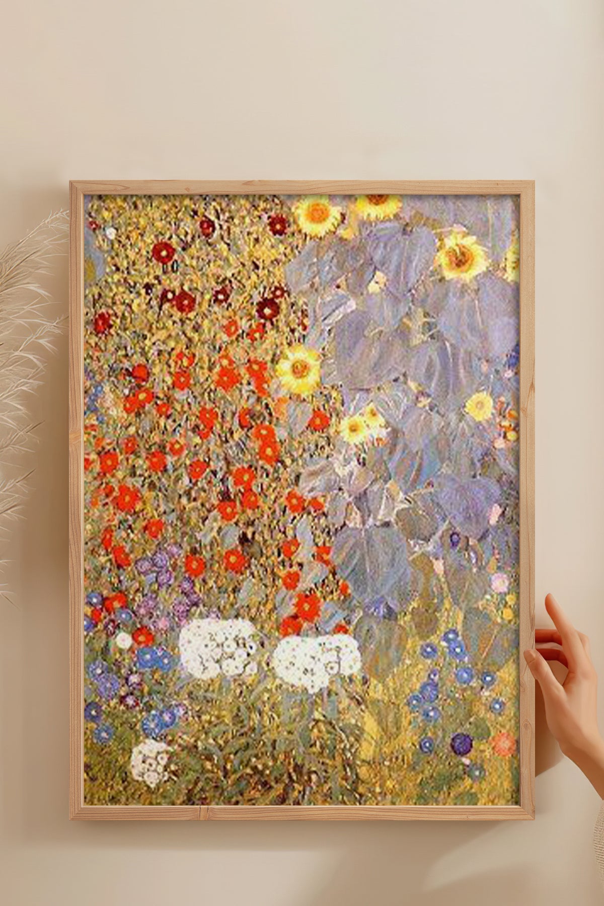 HOMEPACK Ahşap Çerçeveli Tablo Çerçeveli Poster Sanatsal Modern Duvar Dekoru BEK-8321