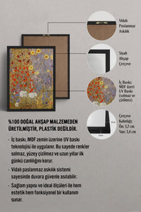 HOMEPACK Ahşap Çerçeveli Tablo Çerçeveli Poster Sanatsal Modern Duvar Dekoru BEK-8321