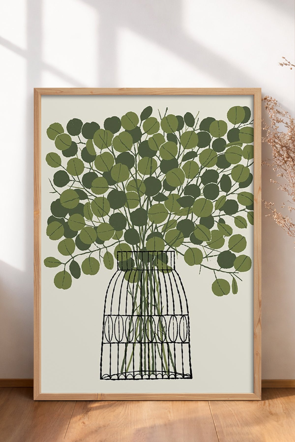 HOMEPACK Ahşap Çerçeveli Tablo Çerçeveli Poster Sanatsal Modern Duvar Dekoru BEK-8322