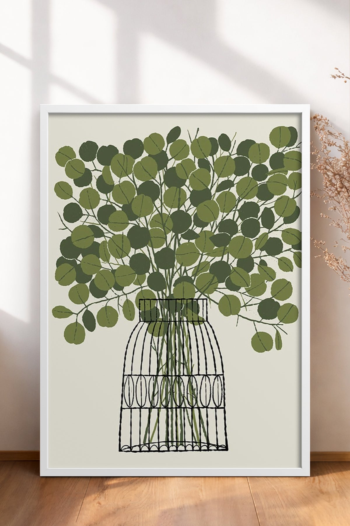 HOMEPACK Ahşap Çerçeveli Tablo Çerçeveli Poster Sanatsal Modern Duvar Dekoru BEK-8322