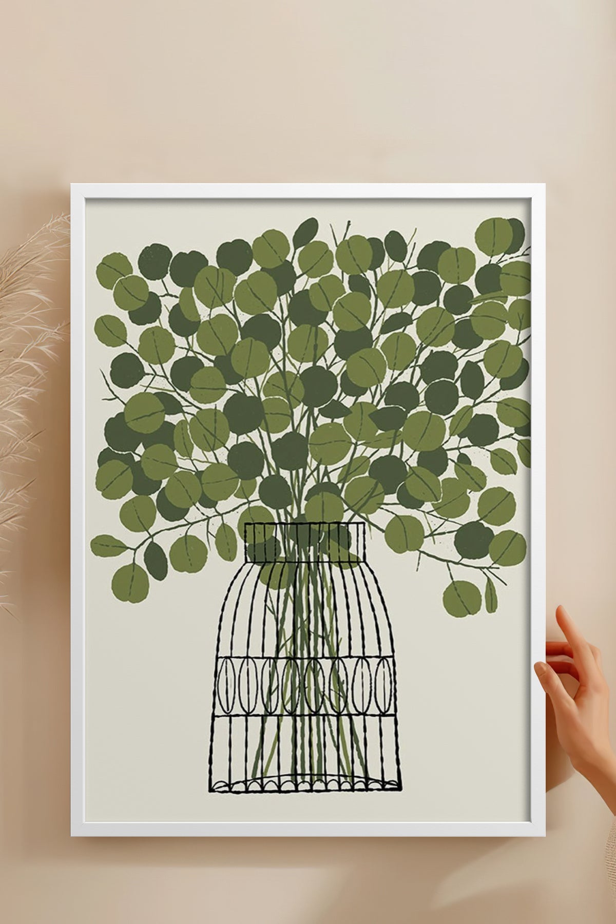 HOMEPACK Ahşap Çerçeveli Tablo Çerçeveli Poster Sanatsal Modern Duvar Dekoru BEK-8322