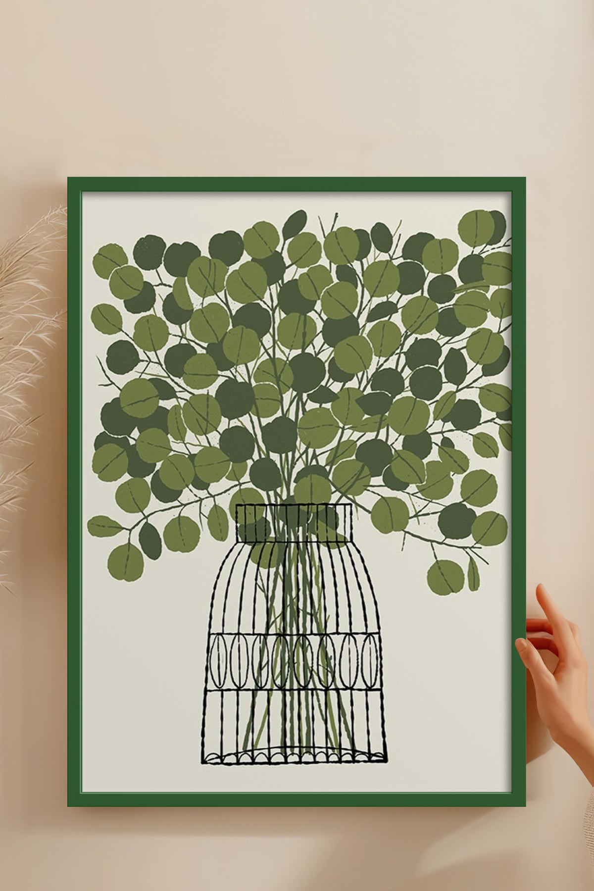 HOMEPACK Ahşap Çerçeveli Tablo Çerçeveli Poster Sanatsal Modern Duvar Dekoru BEK-8322