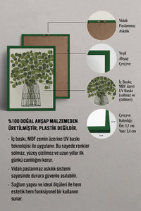 HOMEPACK Ahşap Çerçeveli Tablo Çerçeveli Poster Sanatsal Modern Duvar Dekoru BEK-8322