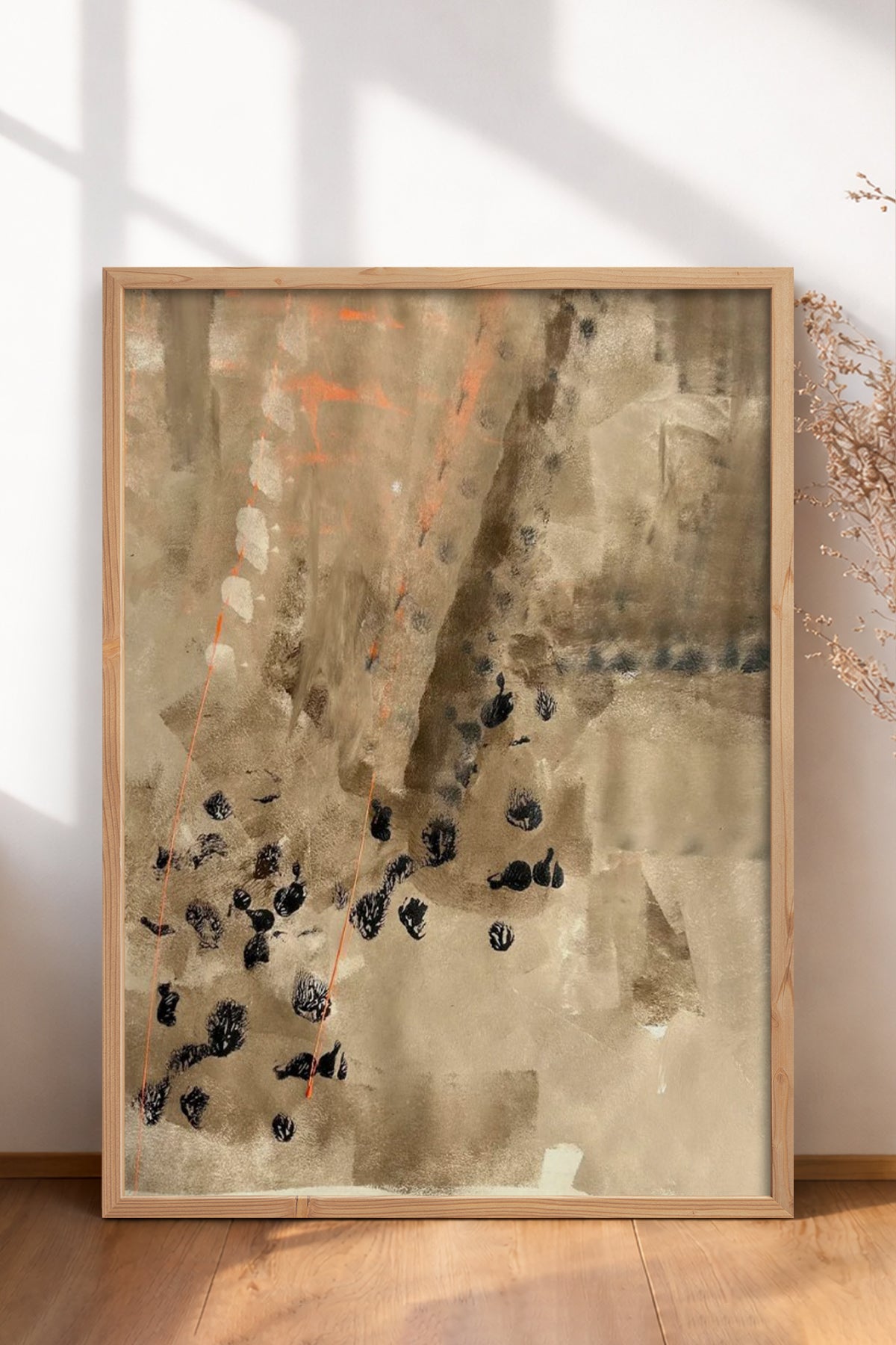 HOMEPACK Ahşap Çerçeveli Tablo Çerçeveli Poster Sanatsal Modern Duvar Dekoru BEK-8323