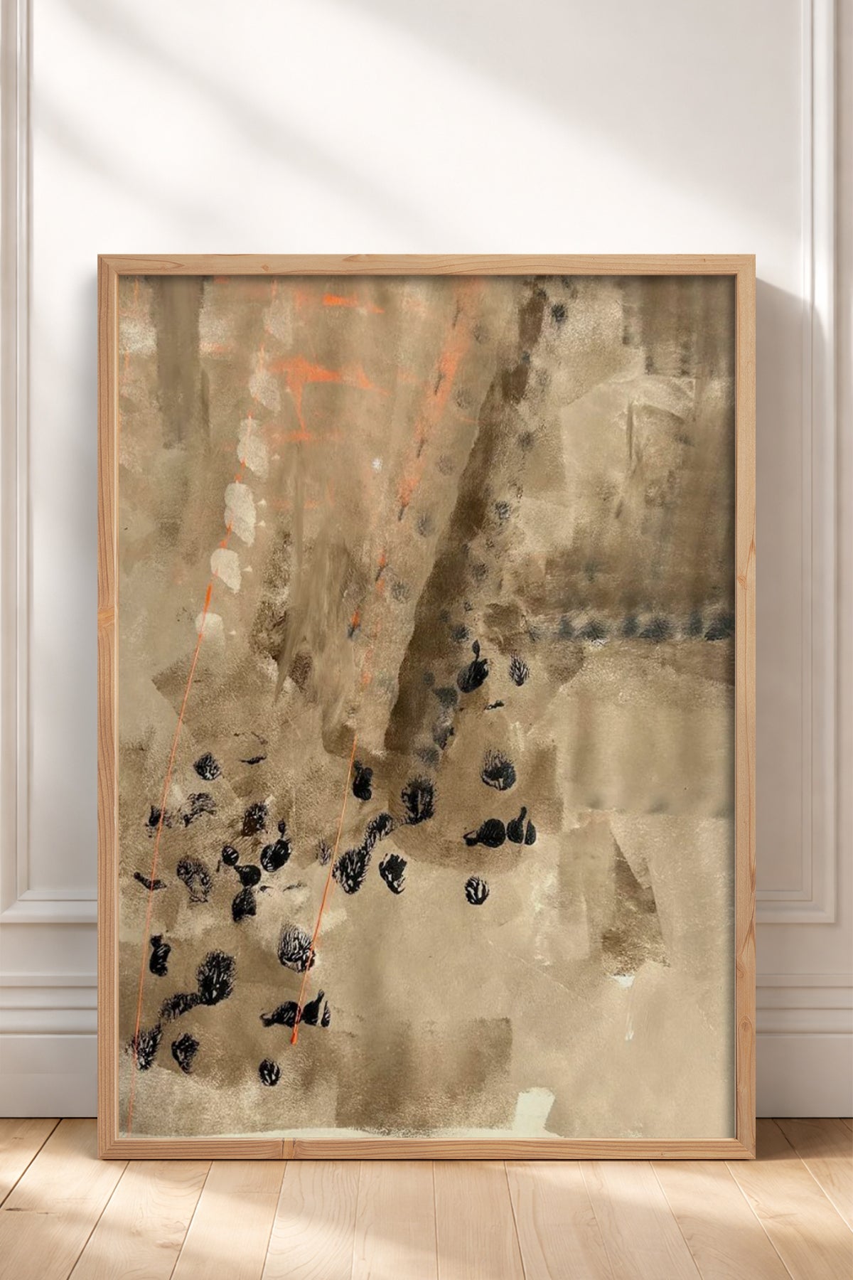 HOMEPACK Ahşap Çerçeveli Tablo Çerçeveli Poster Sanatsal Modern Duvar Dekoru BEK-8323