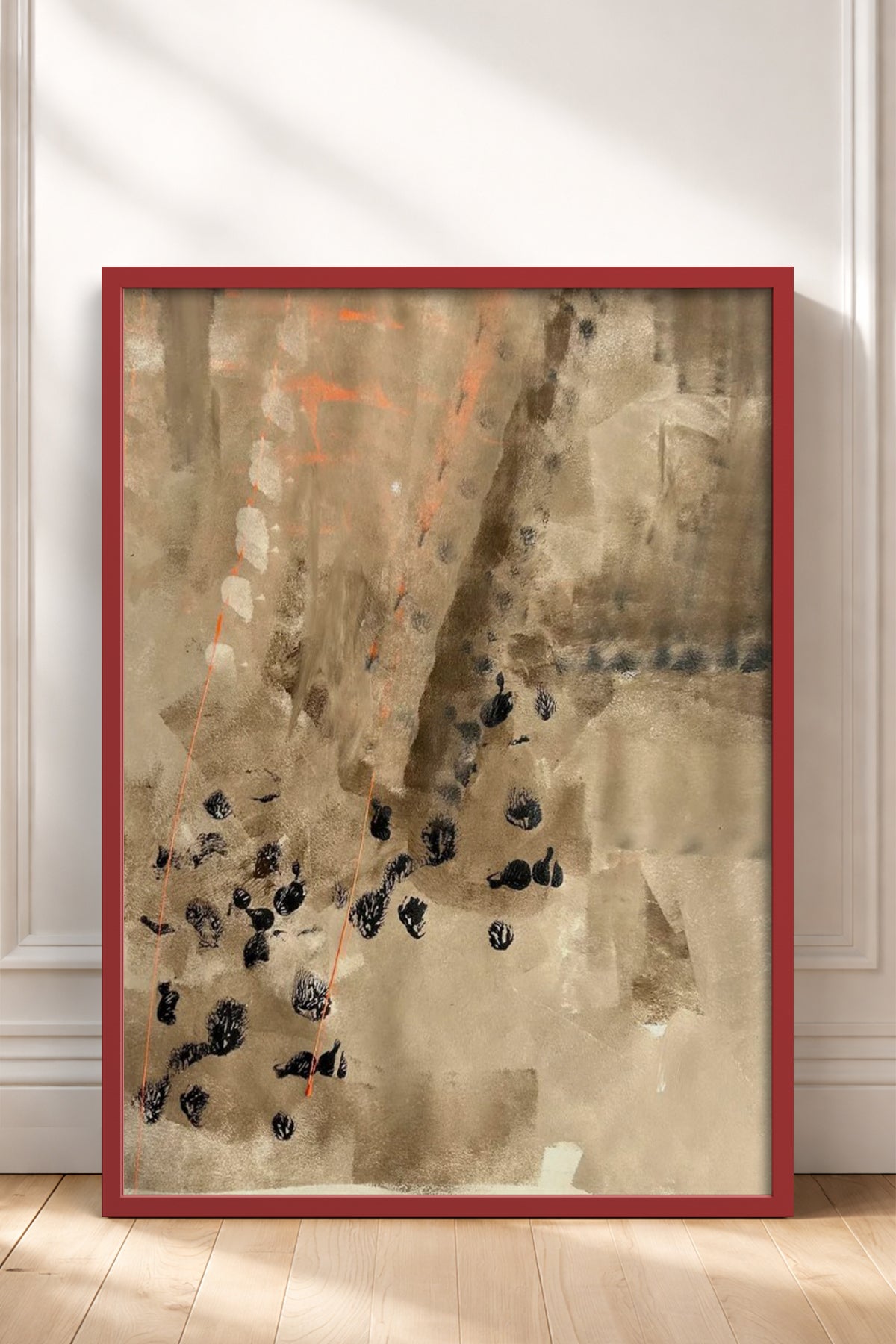 HOMEPACK Ahşap Çerçeveli Tablo Çerçeveli Poster Sanatsal Modern Duvar Dekoru BEK-8323