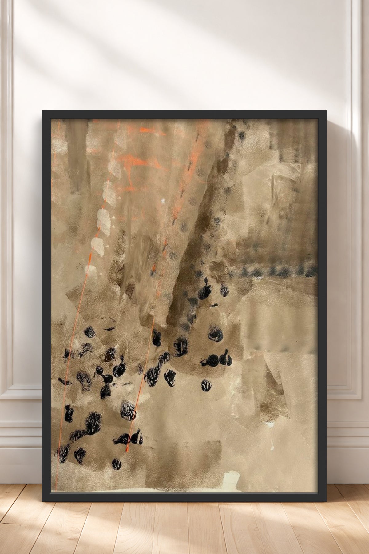 HOMEPACK Ahşap Çerçeveli Tablo Çerçeveli Poster Sanatsal Modern Duvar Dekoru BEK-8323