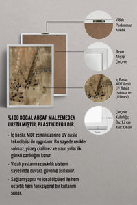 HOMEPACK Ahşap Çerçeveli Tablo Çerçeveli Poster Sanatsal Modern Duvar Dekoru BEK-8323