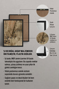 HOMEPACK Ahşap Çerçeveli Tablo Çerçeveli Poster Sanatsal Modern Duvar Dekoru BEK-8323