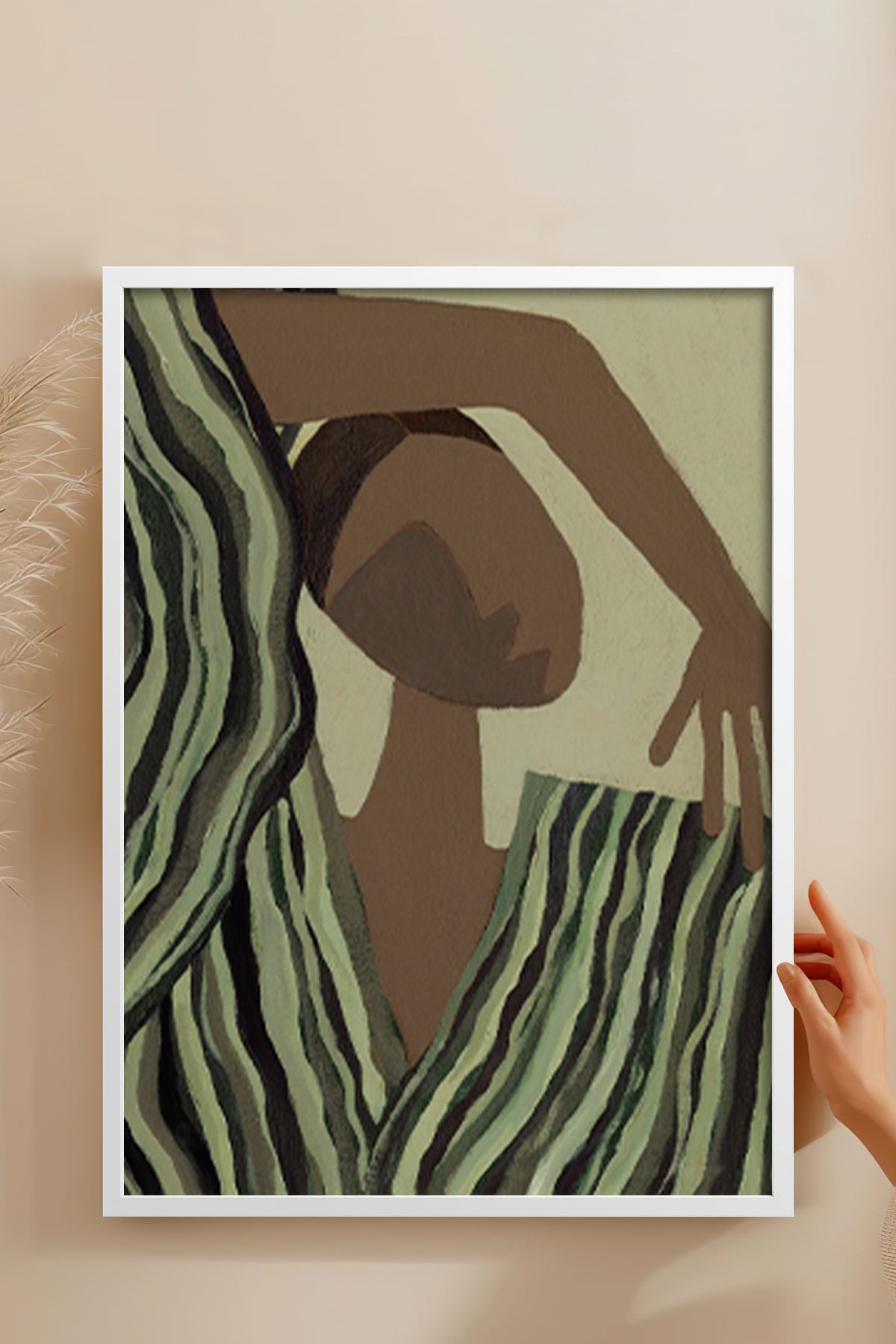 HOMEPACK Ahşap Çerçeveli Tablo Çerçeveli Poster Sanatsal Modern Duvar Dekoru BEK-8324