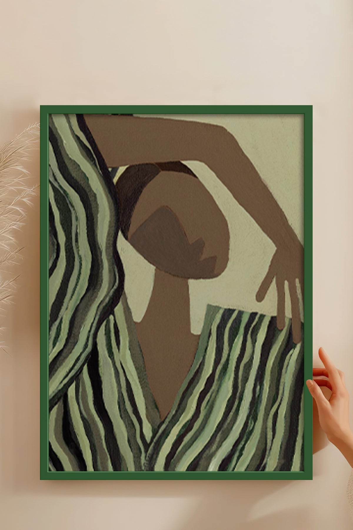HOMEPACK Ahşap Çerçeveli Tablo Çerçeveli Poster Sanatsal Modern Duvar Dekoru BEK-8324