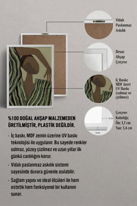 HOMEPACK Ahşap Çerçeveli Tablo Çerçeveli Poster Sanatsal Modern Duvar Dekoru BEK-8324
