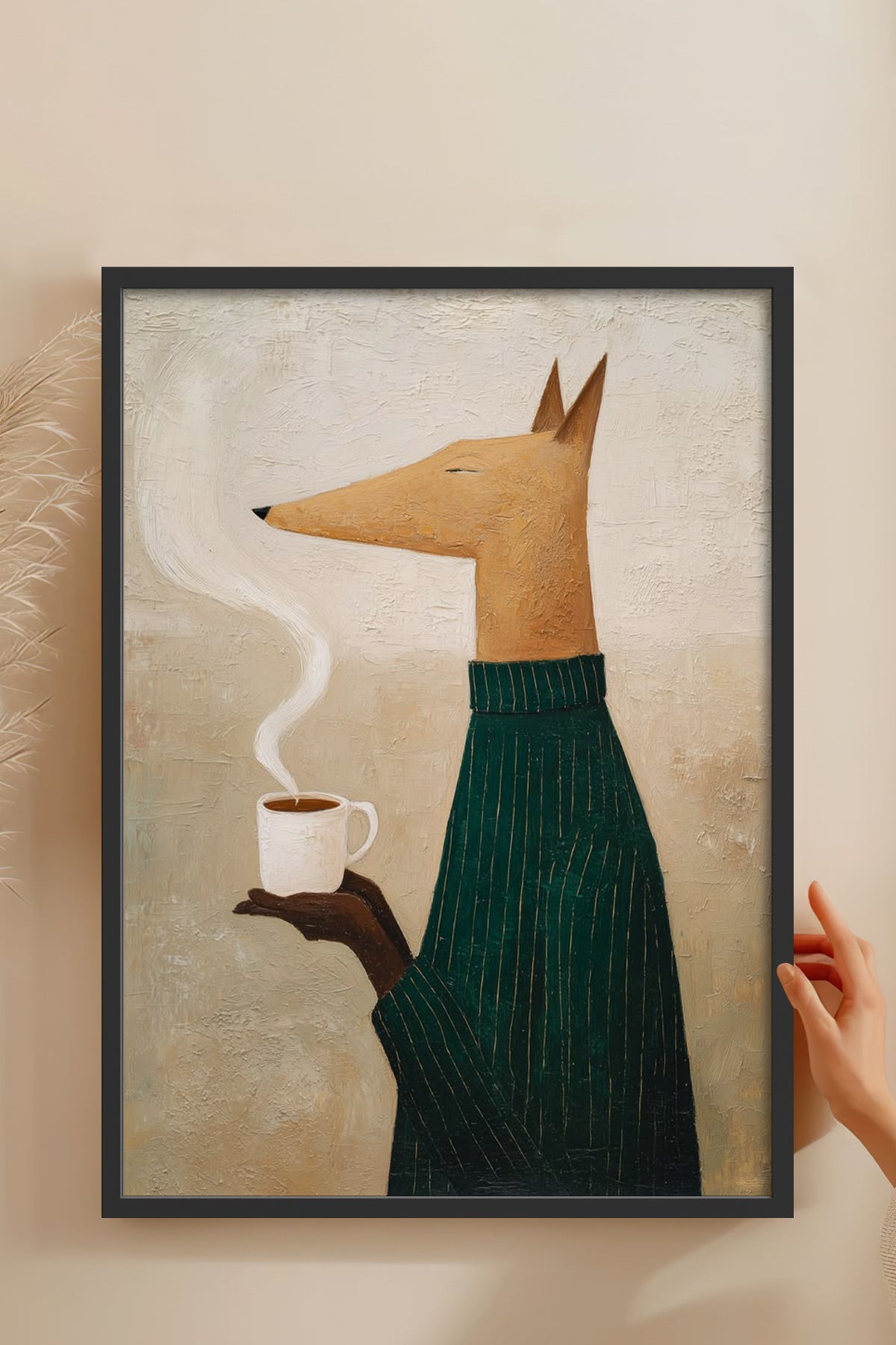 HOMEPACK Ahşap Çerçeveli Tablo Çerçeveli Poster Sanatsal Modern Duvar Dekoru BEK-8325