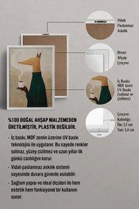 HOMEPACK Ahşap Çerçeveli Tablo Çerçeveli Poster Sanatsal Modern Duvar Dekoru BEK-8325