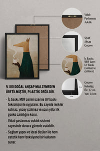 HOMEPACK Ahşap Çerçeveli Tablo Çerçeveli Poster Sanatsal Modern Duvar Dekoru BEK-8325